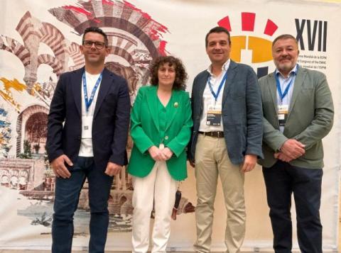 Goretti Sanmartín con Rafa Triguero (Ibiza), José Maria Bellido (Córdoba) e Dario Dolz (Cuenca)